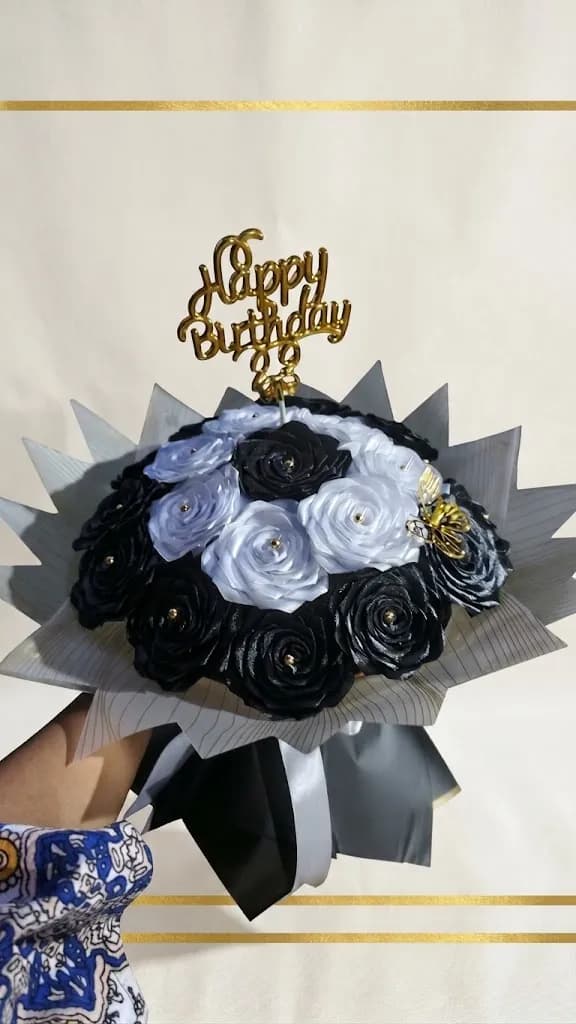 20 flowers with birthday topper (without snow wrapping)