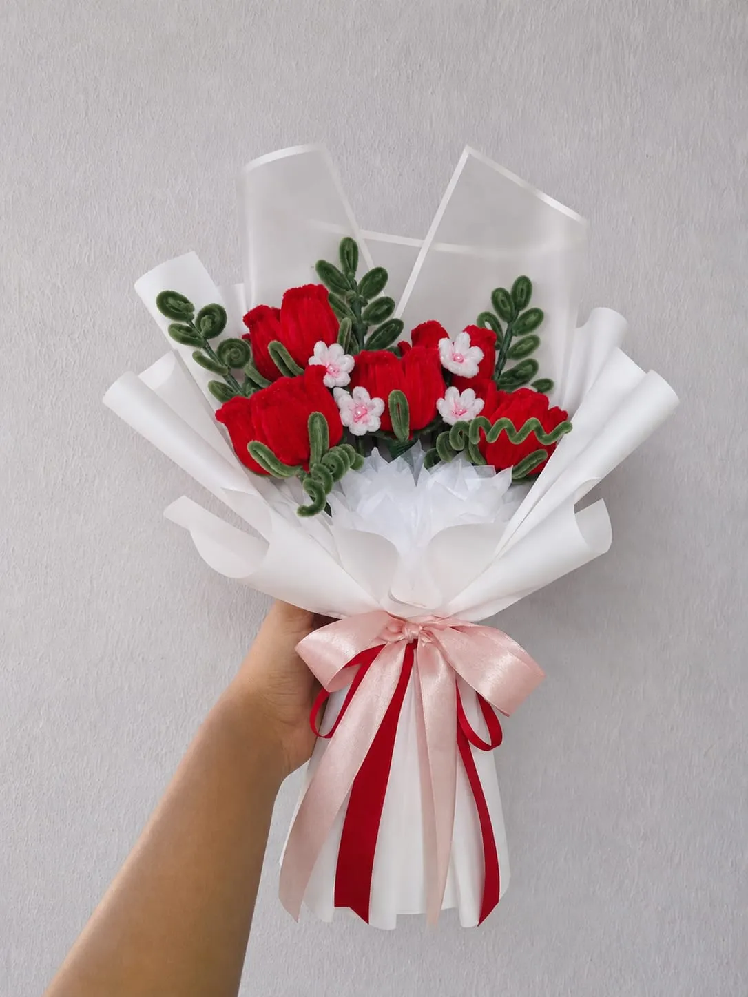 Red & White Flower Bouquet