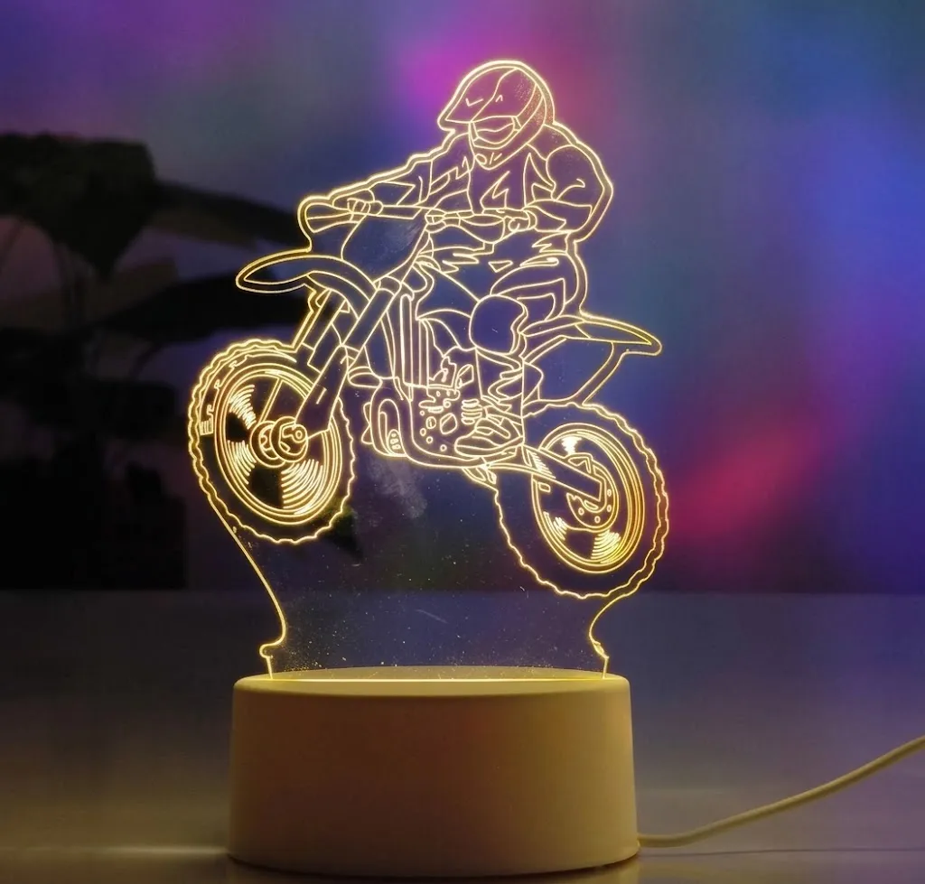3D Creative Dirt Racing Biker USB Powerd